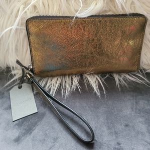 All Saint Fetch Leather Phone Wristlet